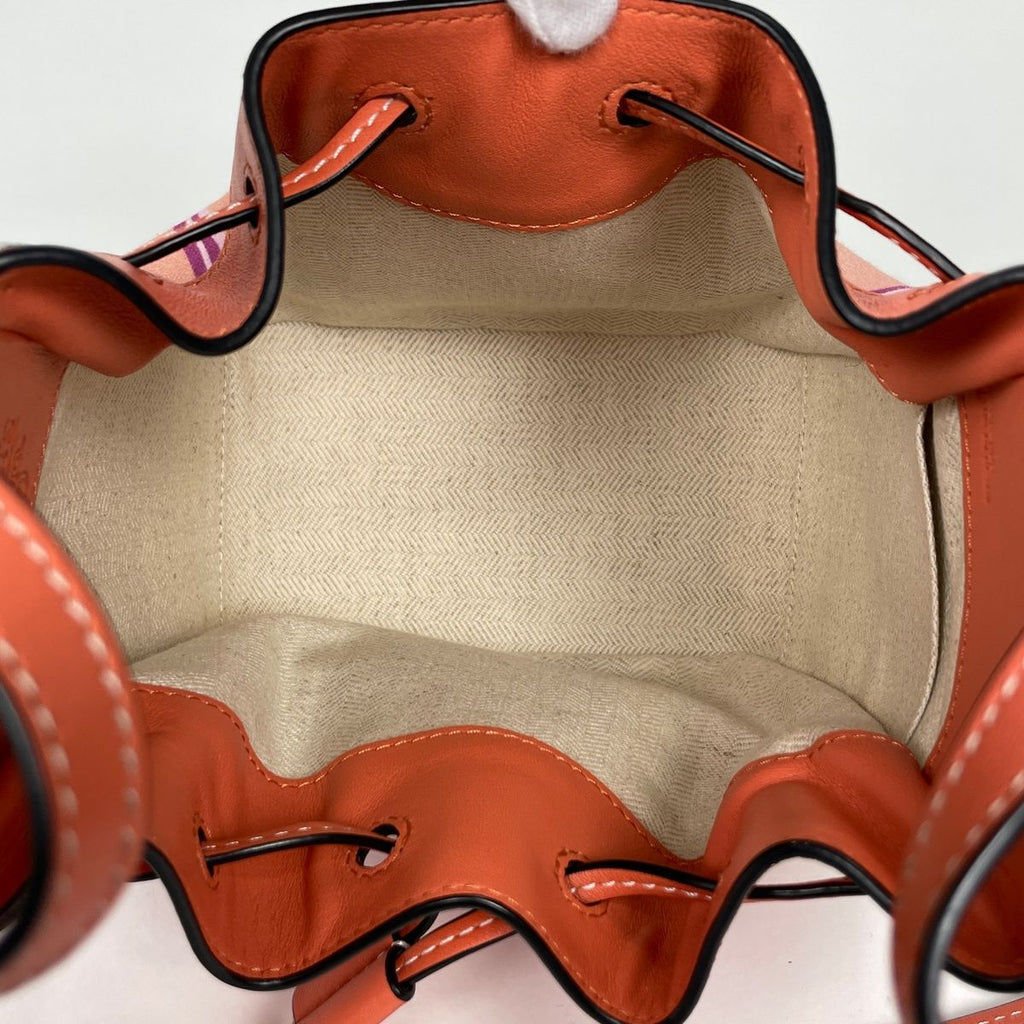 Loewe Handbag Paula's Ibiza Hammock Mini Floral Leather Salmon Pink — view 7