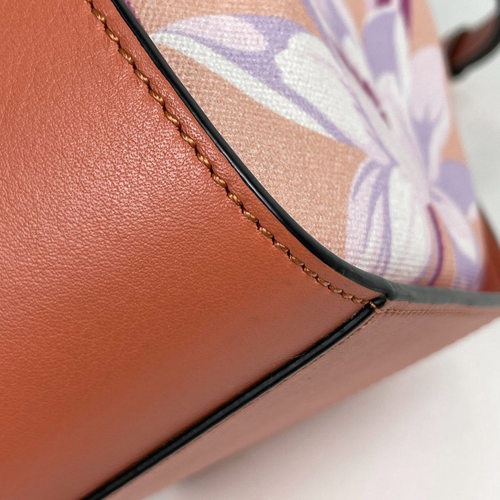 Loewe Handbag Paula's Ibiza Hammock Mini Floral Leather Salmon Pink — view 3