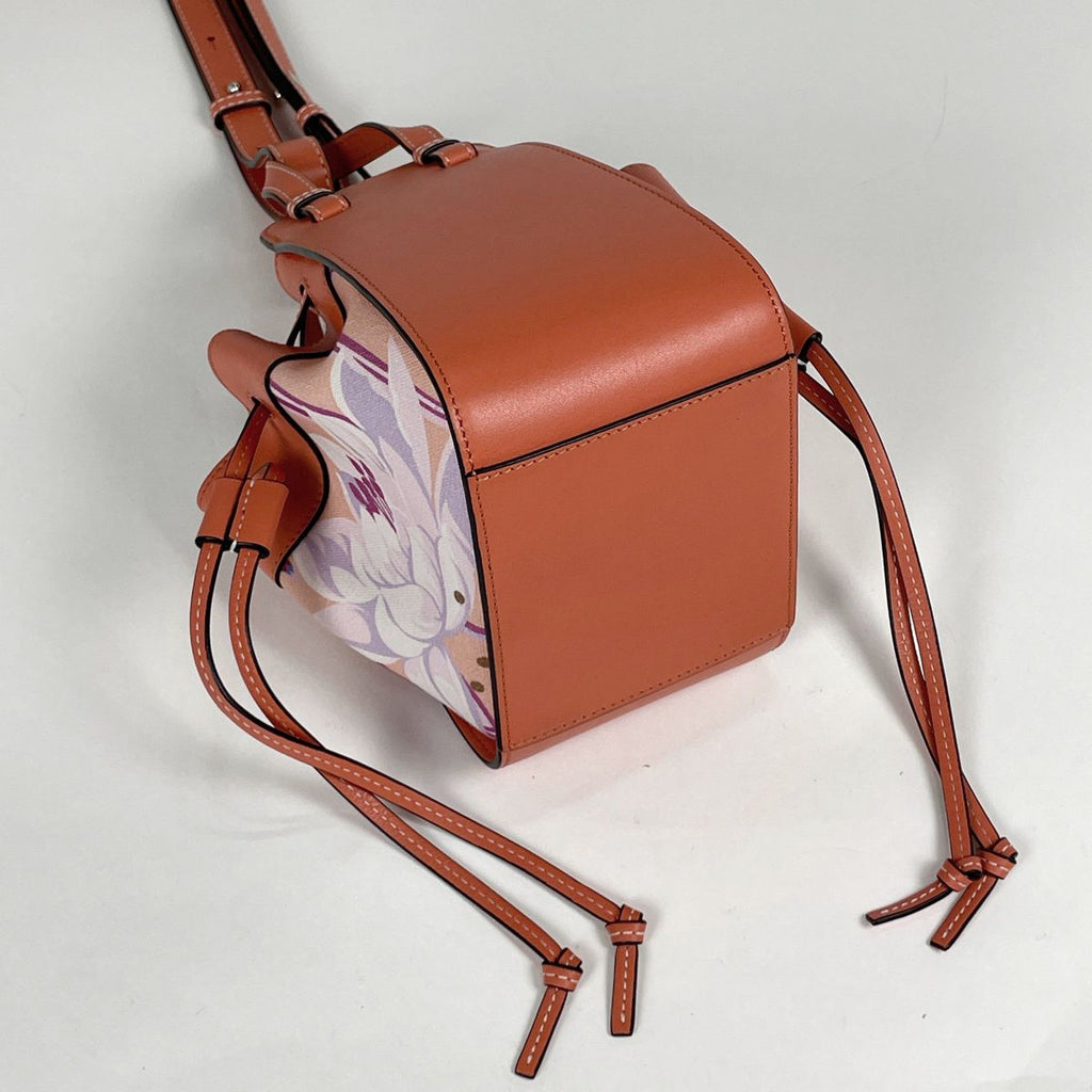 Loewe Handbag Paula's Ibiza Hammock Mini Floral Leather Salmon Pink — view 2