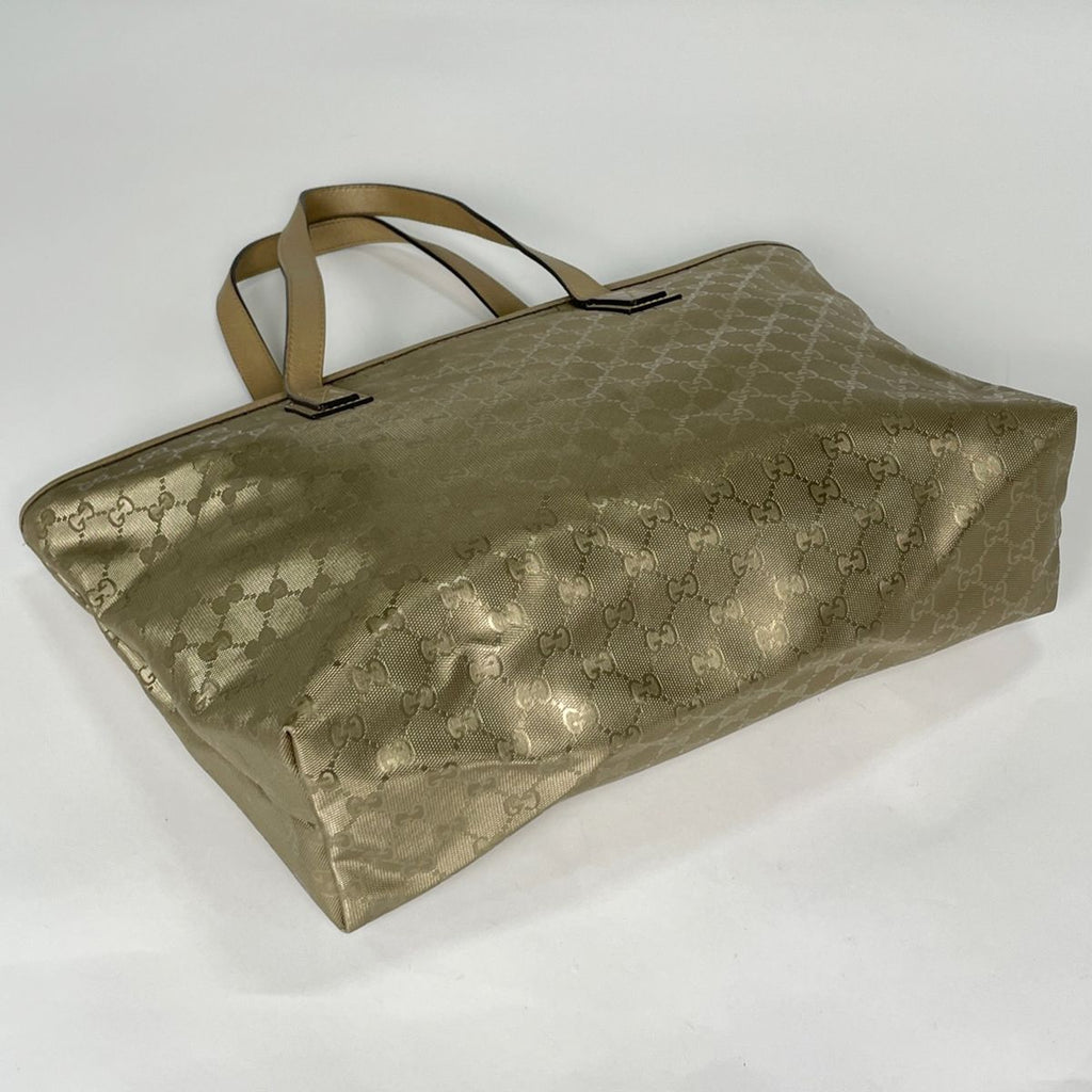 Gucci Tote Bag GG Supreme Pattern Metallic Gold — view 2