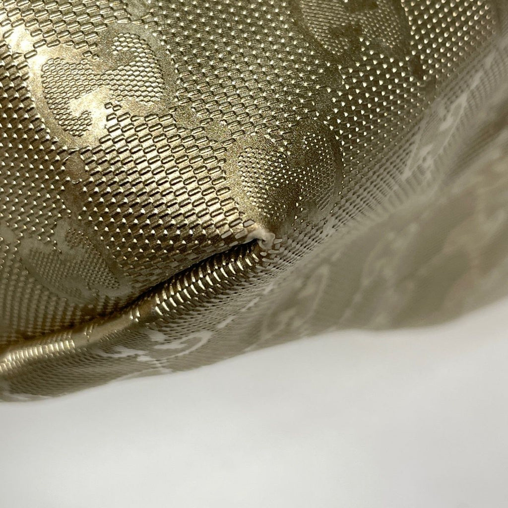 Gucci Tote Bag GG Supreme Pattern Metallic Gold — view 3