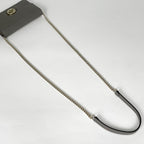 Gucci Wallet Interlocking Chain 2-Way Leather Gray Shoulder Bag — view 5