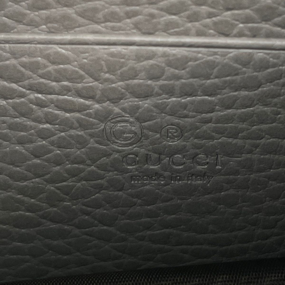 Gucci Wallet Interlocking Chain 2-Way Leather Gray Shoulder Bag — view 8