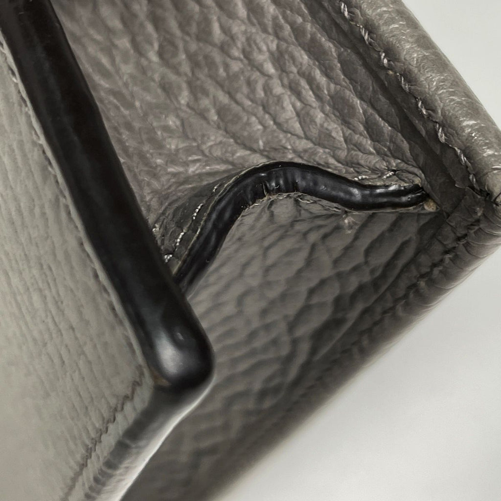Gucci Wallet Interlocking Chain 2-Way Leather Gray Shoulder Bag — view 4