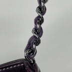 Chanel Pouch Wild Stitch CC Logo Leather Purple — view 5