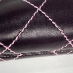 Chanel Pouch Wild Stitch CC Logo Leather Purple — view 4