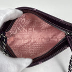 Chanel Pouch Wild Stitch CC Logo Leather Purple — view 7