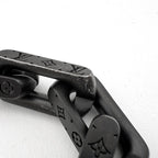 Louis Vuitton Collier Monogram Chain Necklace Metal Silver Black — view 4