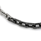Louis Vuitton Collier Monogram Chain Necklace Metal Silver Black — view 2