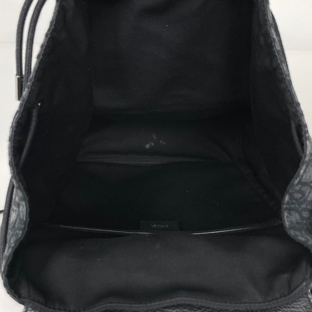Dior Backpack Oblique Jacquard Trotter Canvas Black — view 7