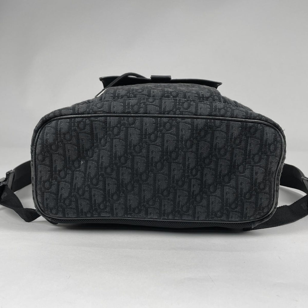 Dior Backpack Oblique Jacquard Trotter Canvas Black — view 3