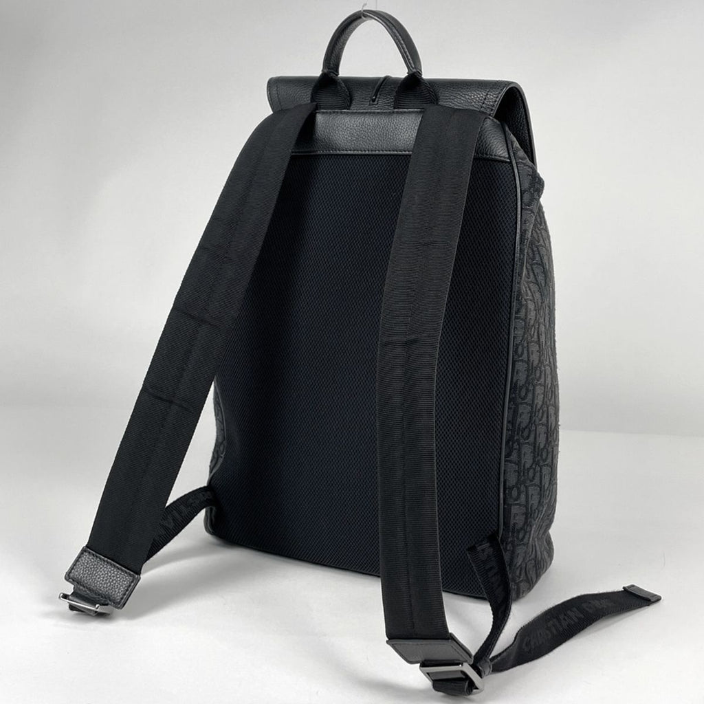 Dior Backpack Oblique Jacquard Trotter Canvas Black — view 2