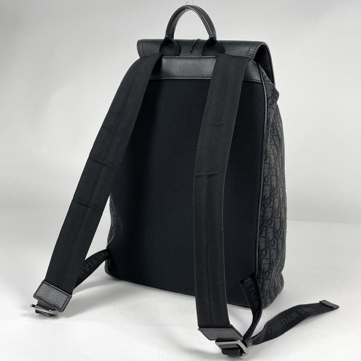 Dior Backpack Oblique Jacquard Trotter Canvas Black — view 2