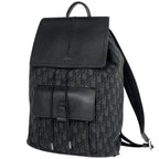 Dior Backpack Oblique Jacquard Trotter Canvas Black