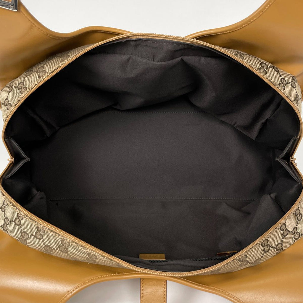 Gucci Shoulder Bag Jackie Line GG Pattern Canvas Beige Brown — view 7