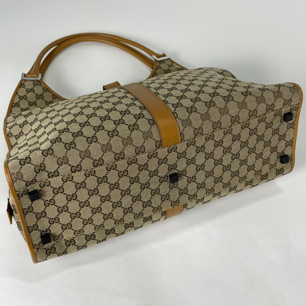 Gucci Shoulder Bag Jackie Line GG Pattern Canvas Beige Brown — view 2