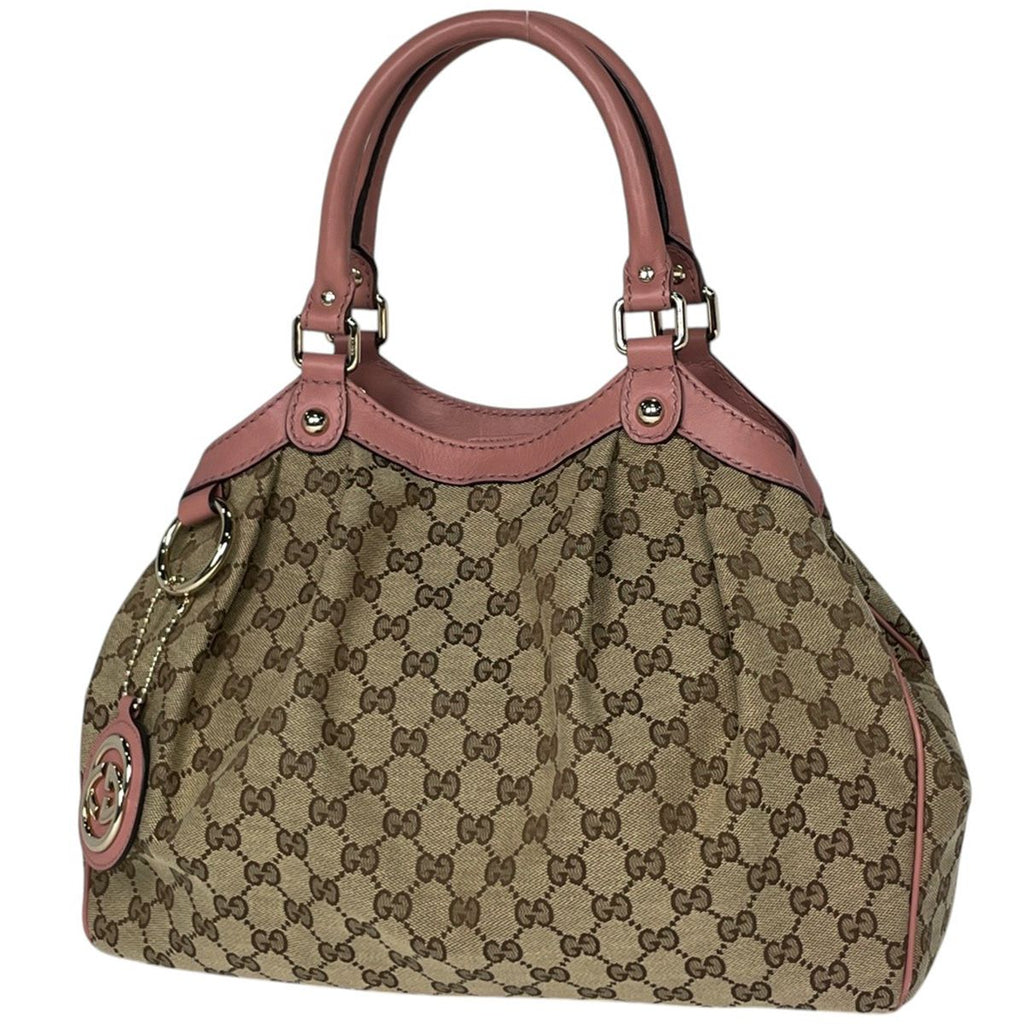 Gucci Handbag Sookie GG Pattern Canvas Beige Pink