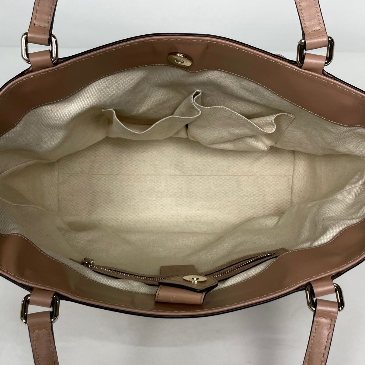 Gucci Handbag GG Pattern Mayfair Ribbon Canvas Beige Pink — view 6