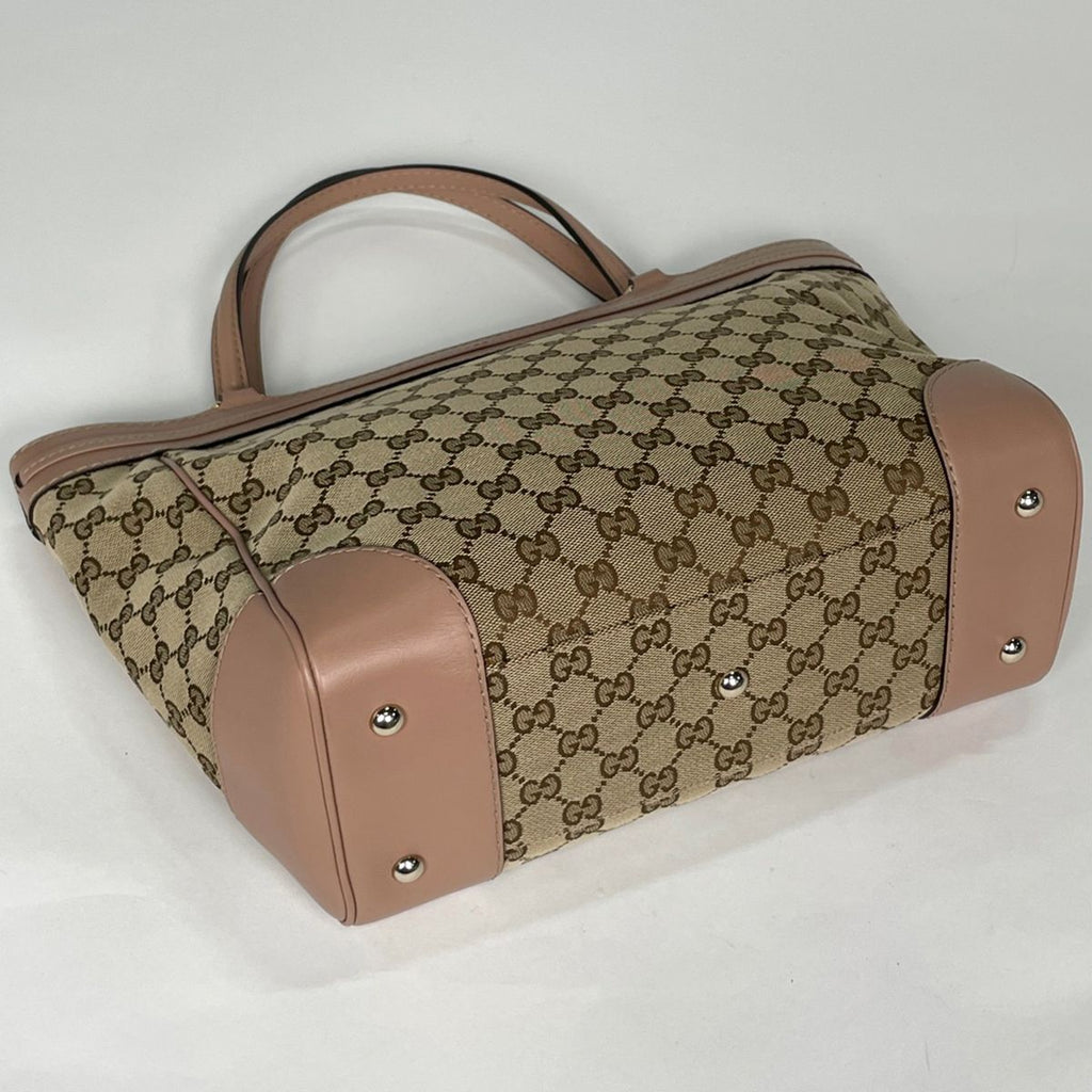 Gucci Handbag GG Pattern Mayfair Ribbon Canvas Beige Pink — view 2