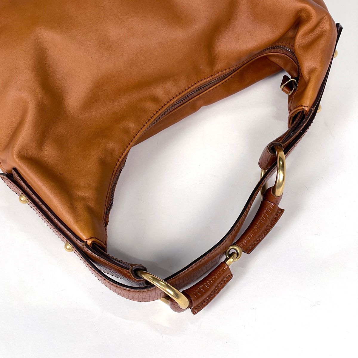 Gucci Shoulder Bag Horsebit Leather Brown — view 7