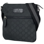 Gucci Shoulder Bag GG Pattern Web Nylon Black