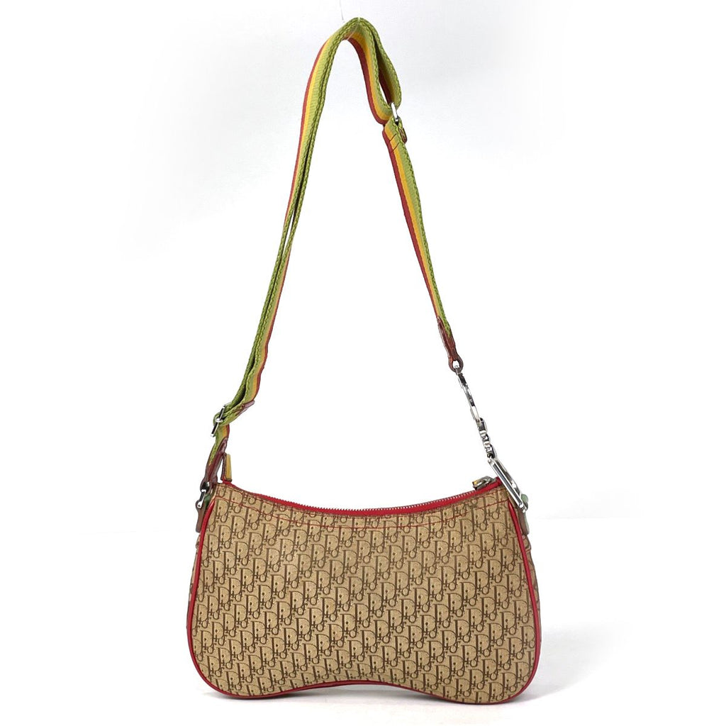 Dior Shoulder Bag Rasta Trotter Pattern Canvas Brown Multicolor — view 3