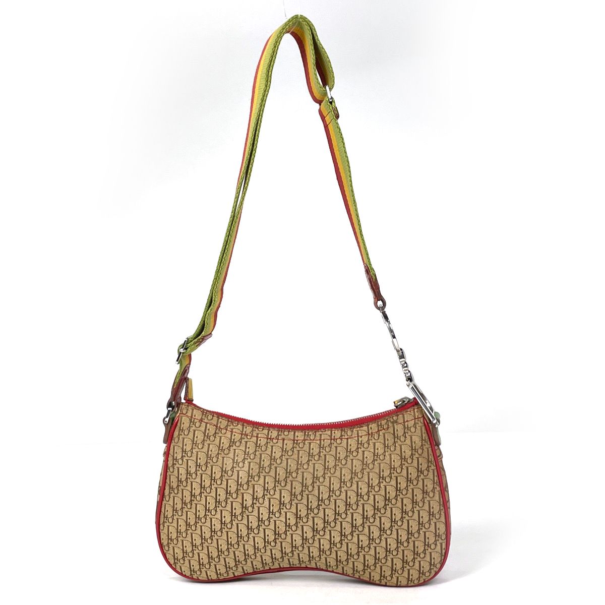 Dior Shoulder Bag Rasta Trotter Pattern Canvas Brown Multicolor — view 3