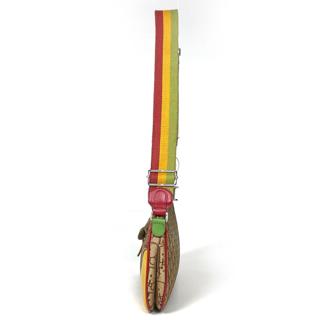 Dior Shoulder Bag Rasta Trotter Pattern Canvas Brown Multicolor — view 2