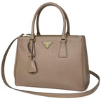 Prada Galleria Bag Handbag 2-Way Saffiano Leather Beige