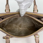 Prada Galleria Bag Handbag 2-Way Saffiano Leather Beige — view 8
