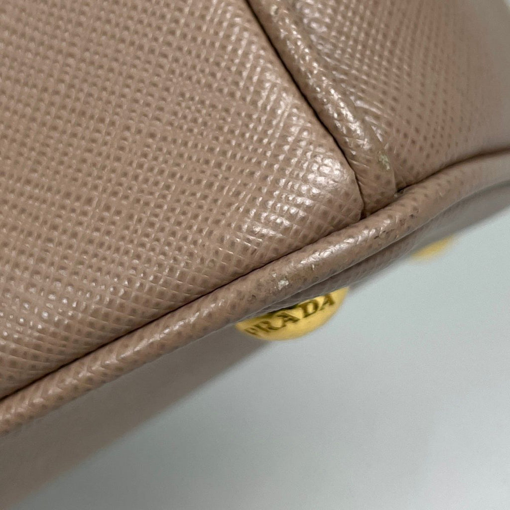Prada Galleria Bag Handbag 2-Way Saffiano Leather Beige — view 3
