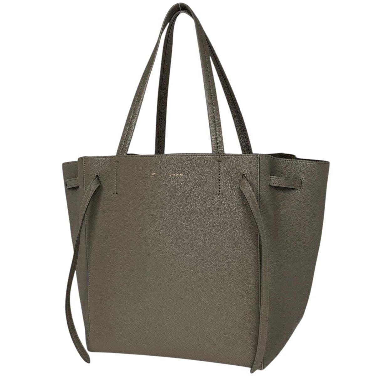 Celine Tote Bag Cabas Phantom Small Leather Gray