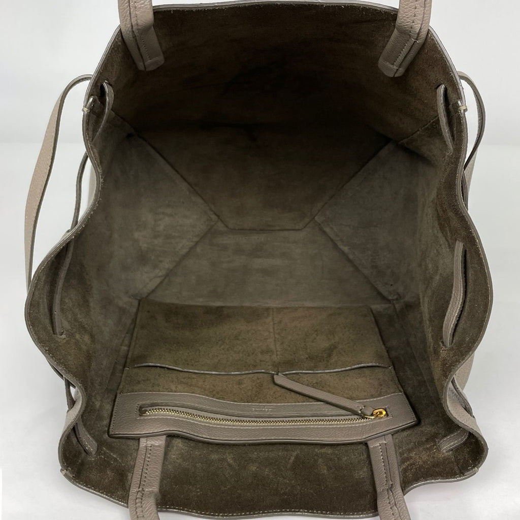 Celine Tote Bag Cabas Phantom Small Leather Gray — view 6