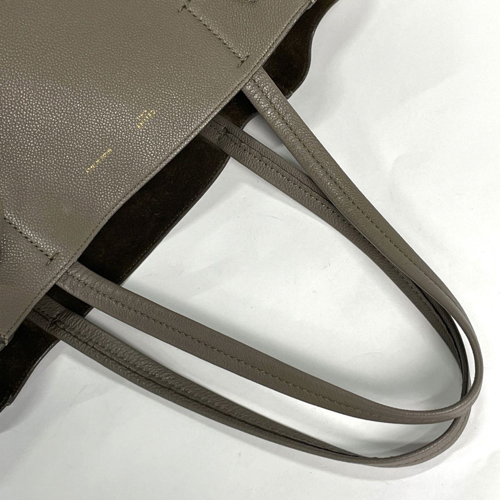 Celine Tote Bag Cabas Phantom Small Leather Gray — view 4