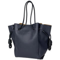 Loewe Tote Bag Flamenco Knot Small Drawstring Anagram Leather Navy
