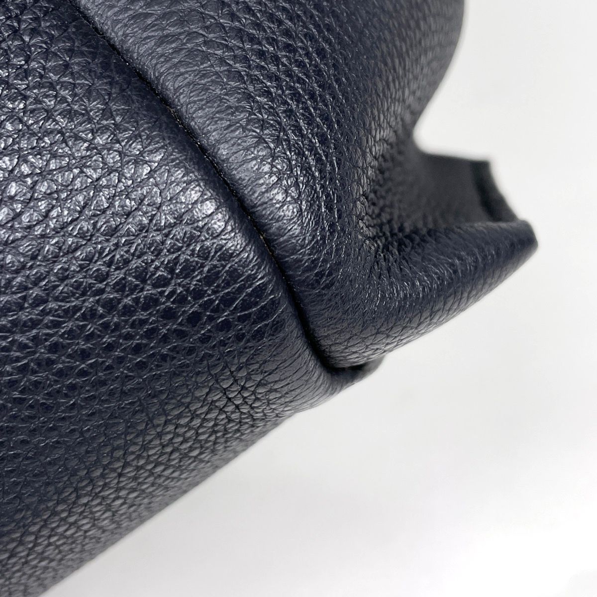 Loewe Tote Bag Flamenco Knot Small Drawstring Anagram Leather Navy — view 3