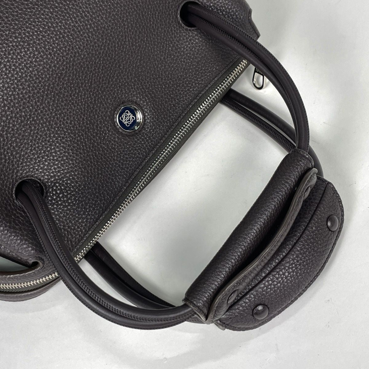 Loewe Handbag Made Tall 2-Way Leather Dark Brown — view 8
