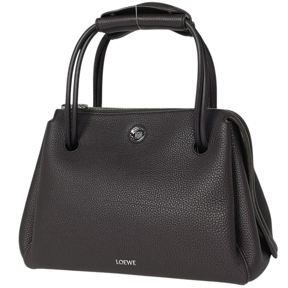 Loewe Handbag Made Tall 2-Way Leather Dark Brown
