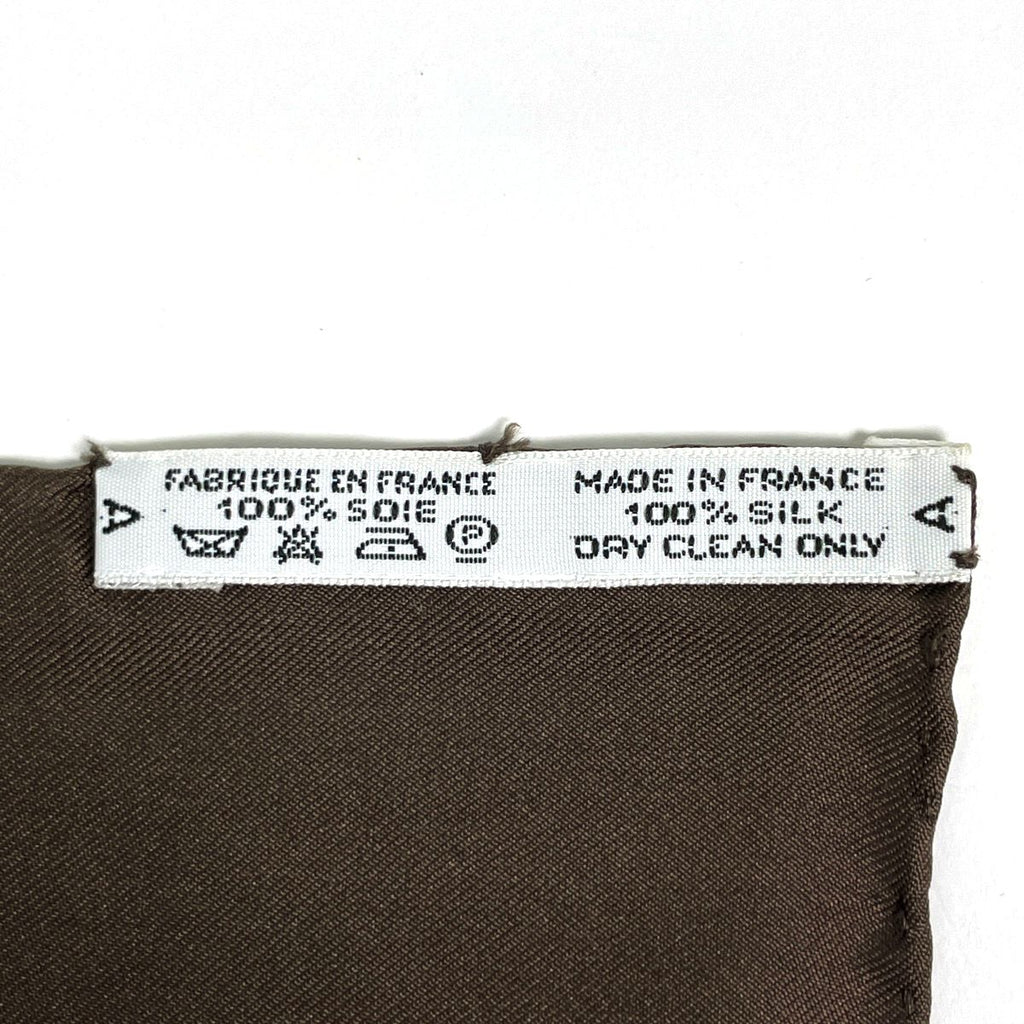 Hermes Carre 90 Festival Scarf Silk Brown Multicolor — view 2