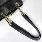 Chanel Tote Bag CC Logo Leather Black — view 6