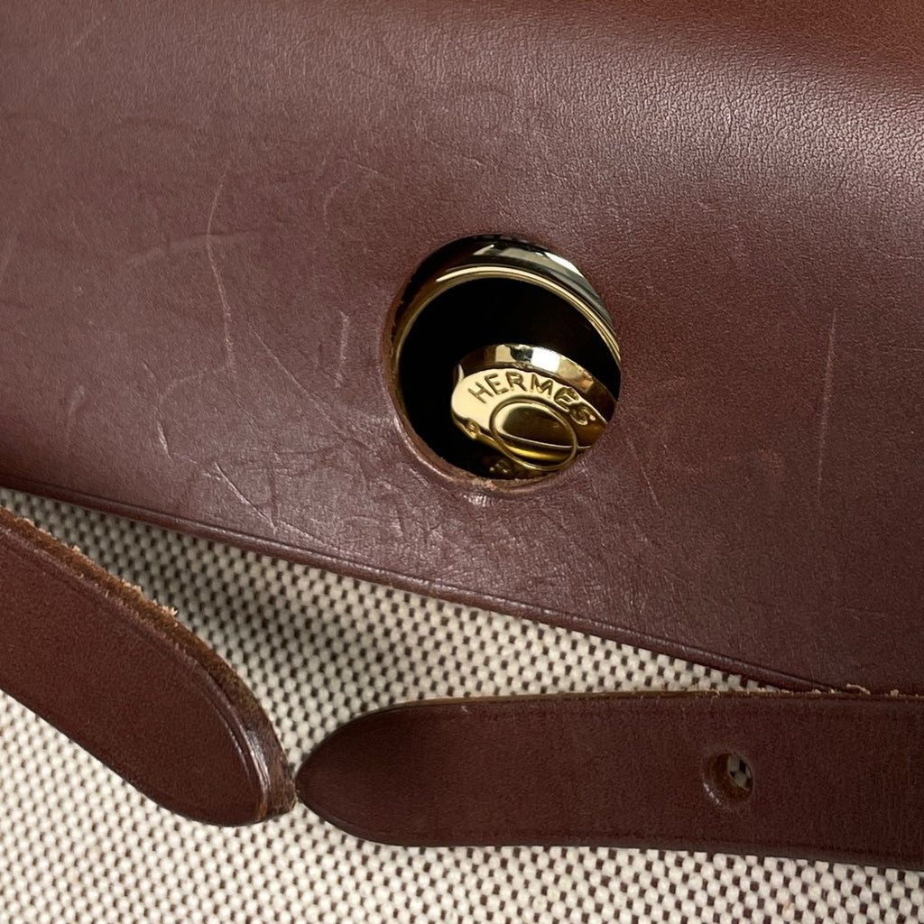 Hermes Herbag PM 2-Way Shoulder Bag Toile Ash Natural Brown — view 4