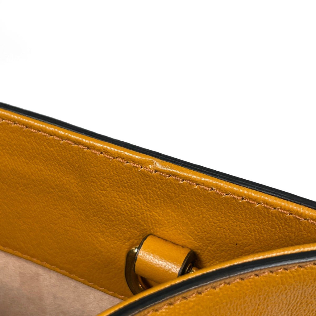 Gucci Tote Bag GG Marmont 2-Way Leather Yellow Black White — view 6
