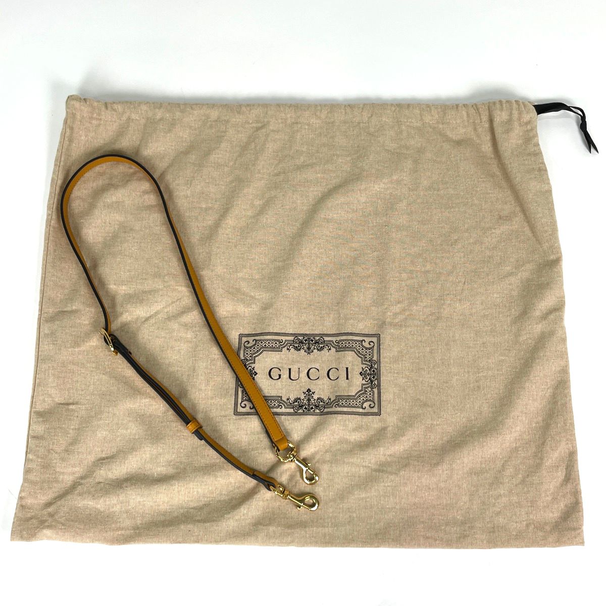 Gucci Tote Bag GG Marmont 2-Way Leather Yellow Black White — view 8