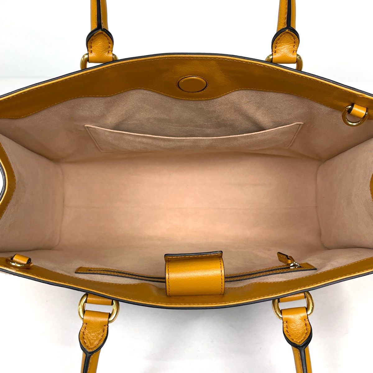 Gucci Tote Bag GG Marmont 2-Way Leather Yellow Black White — view 7