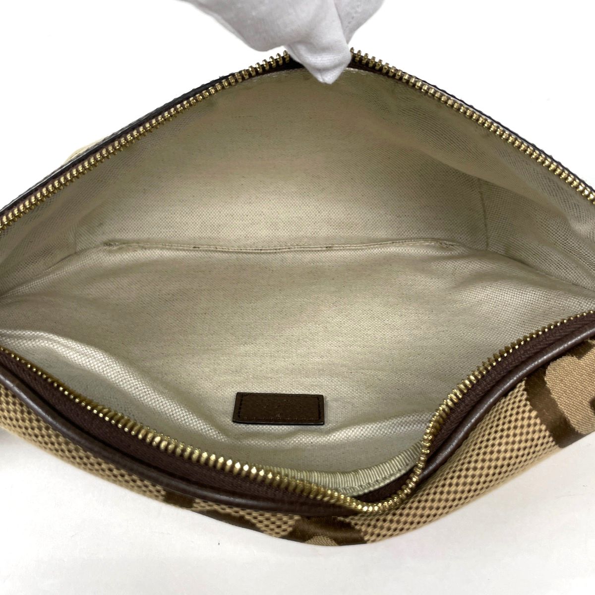 Gucci Belt Bag Jumbo GG Bag Canvas Beige Brown — view 6