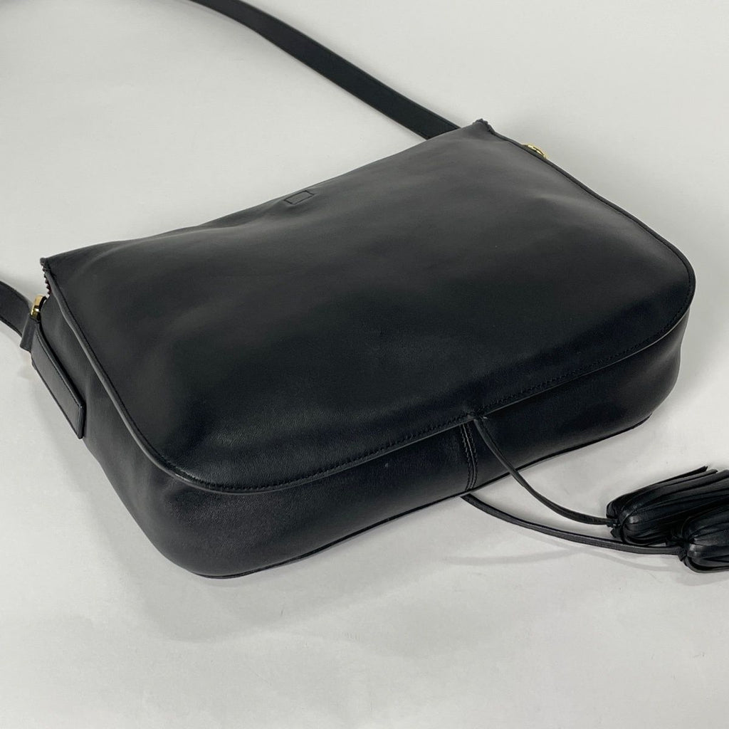 Loewe Shoulder Bag Anagram Fringe Leather Black — view 2