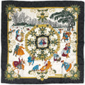Hermes Carre 90 Joies D Hiver Scarf Winter Fun Silk Black Multicolor