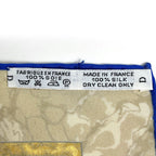 Hermes Carre 90 Carpe Diem Scarf Enjoy Your Day Sun Moon Silk Blue Multicolor — view 2