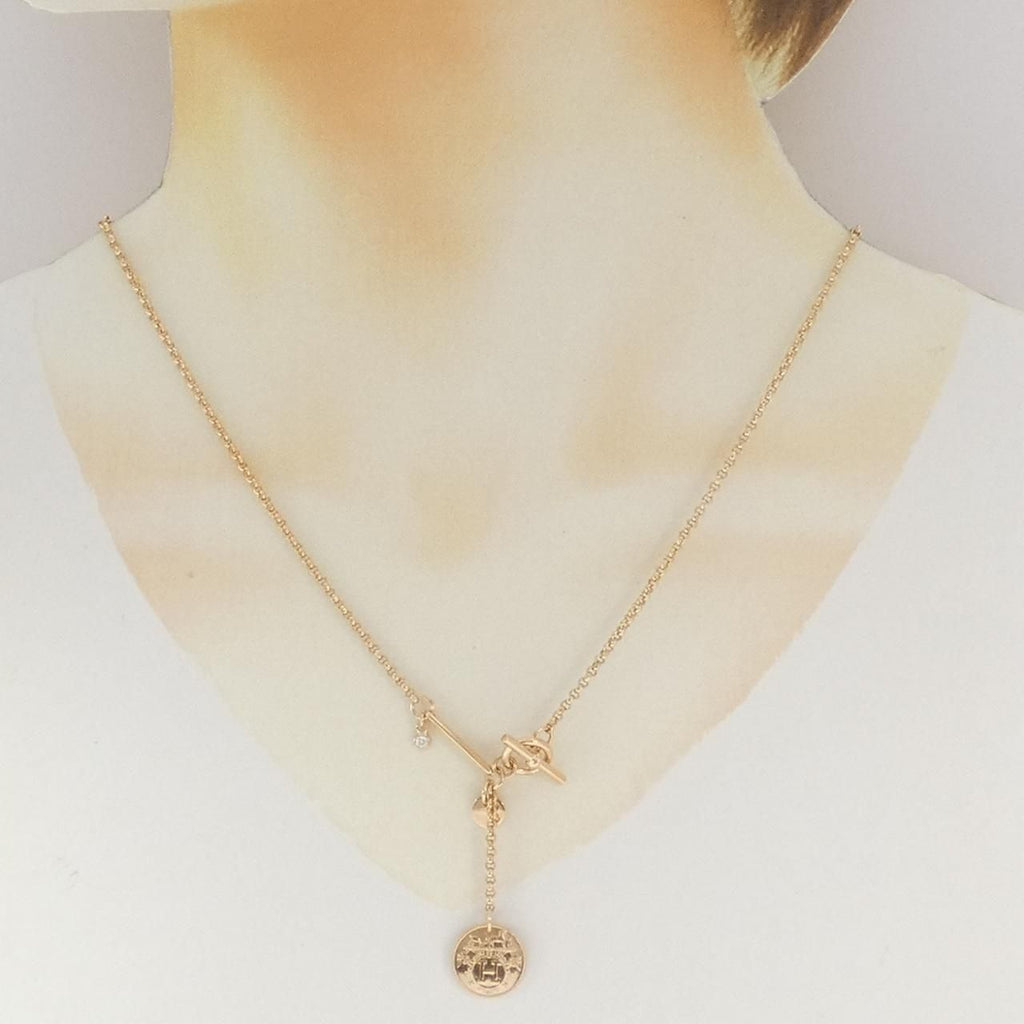 Hermes Exlibris Necklace Beige — view 6