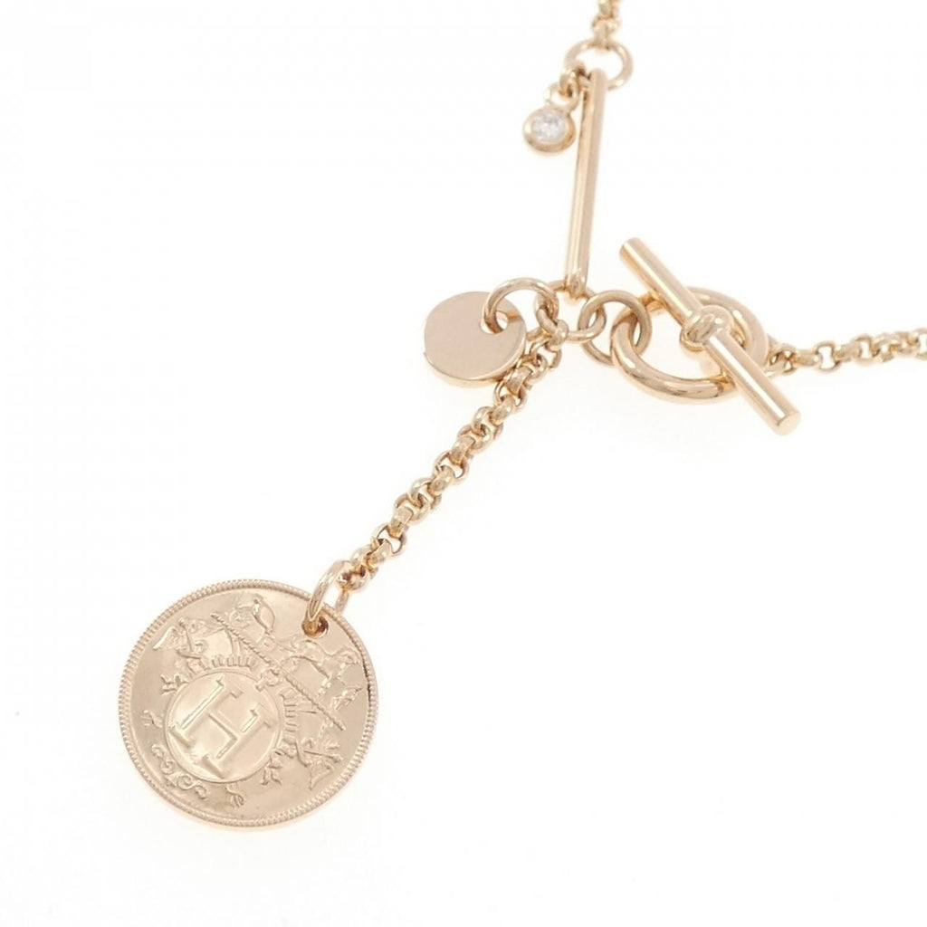 Hermes Exlibris Necklace Beige — view 3